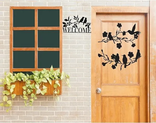 Black_2_Pieces_Metal_Birds_Wall_Art_Decor_On_Branch_Metal_Birds_Silhouette_Wall_Sculpture_Leaves_Flowers_And_Metal_Art_Wall_Decor_For_Home_Garden_Balcony_Indoor_Outdoor_Decor-Flower_(40X18X15_Cm_)