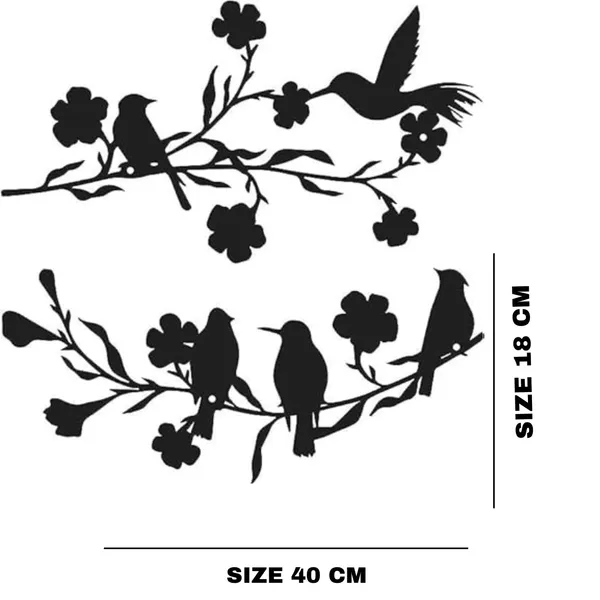 Black_2_Pieces_Metal_Birds_Wall_Art_Decor_On_Branch_Metal_Birds_Silhouette_Wall_Sculpture_Leaves_Flowers_And_Metal_Art_Wall_Decor_For_Home_Garden_Balcony_Indoor_Outdoor_Decor-Flower_(40X18X15_Cm_)