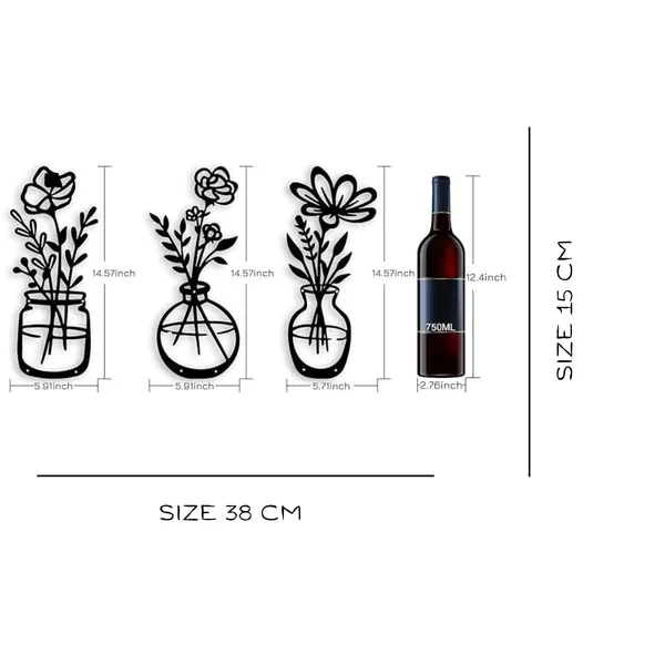 Black_3_Pieces_Metal_Flowers_Wall_Decor_|_38L_X_15W_Cm