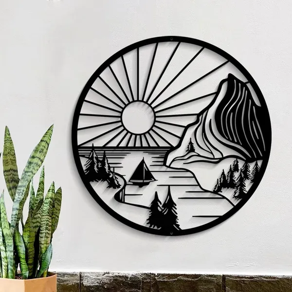 Black_Mountain_Scene_Metal_Wall_Decor_|_30L_X_30W_Cm