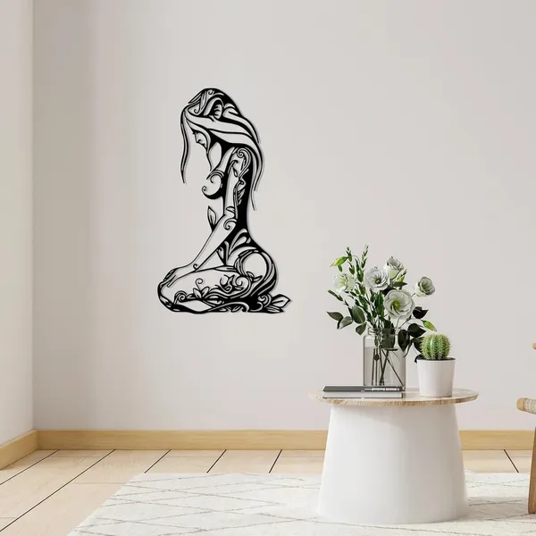 Black_Metal_Woman_Wall_Decor_|_60X_35_Cm