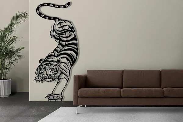Black_Tiger_Metal_Wall_Art,_Metal_Wall_Decor,_Year_Of_The_Tiger,_Wildlife_Wall_Art,_Above_Bed_Decor,_Housewarming_Gift,_Man_Cave_Gift