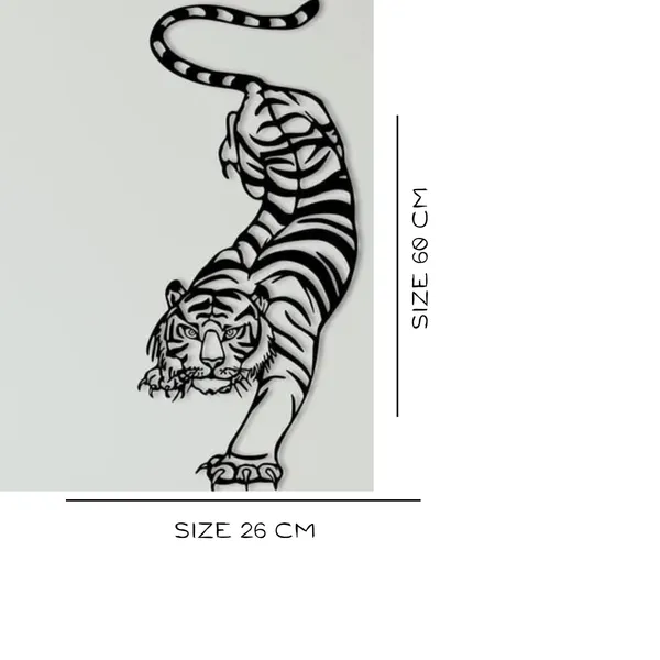 Black_Tiger_Metal_Wall_Art,_Metal_Wall_Decor,_Year_Of_The_Tiger,_Wildlife_Wall_Art,_Above_Bed_Decor,_Housewarming_Gift,_Man_Cave_Gift