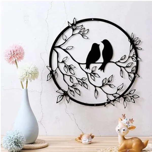 Black_Stylish_Iron_Bird_On_Tree_Branch_Wall_Art_|_40L_X_38W_Cm