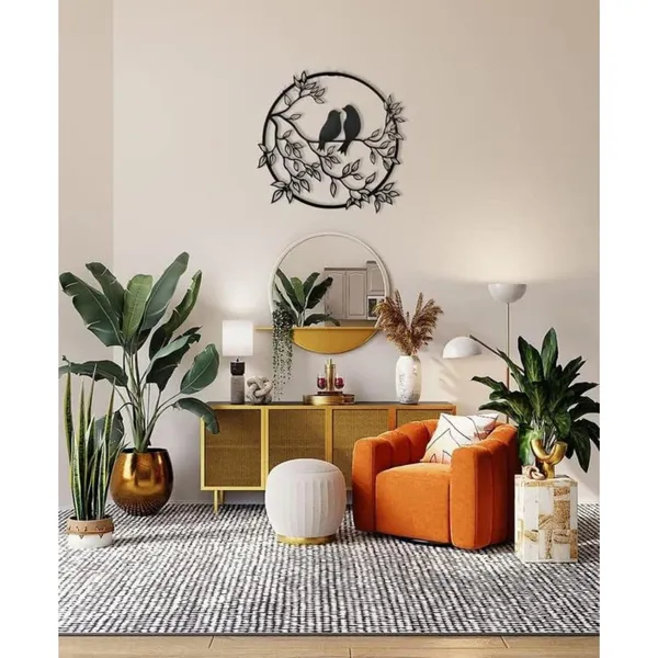 Black_Stylish_Iron_Bird_On_Tree_Branch_Wall_Art_|_40L_X_38W_Cm