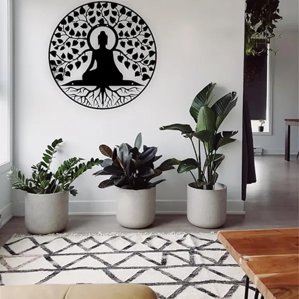 Black_Buddha_Round_Wall_Art,_Powder_Coated_Wall_Art,_Iron_Laser_Cut_Frame_Wall_Decoration_Cutout,_Hanging_-_Home,_Bedroom,_Living_Area,_Office,_Cafe_Decor_(40X40X15_Cm)