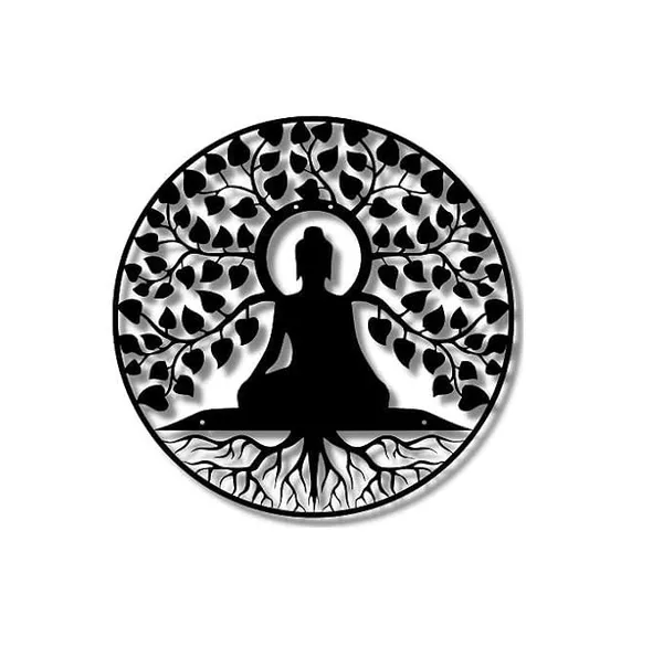 Black_Buddha_Round_Wall_Art,_Powder_Coated_Wall_Art,_Iron_Laser_Cut_Frame_Wall_Decoration_Cutout,_Hanging_-_Home,_Bedroom,_Living_Area,_Office,_Cafe_Decor_(40X40X15_Cm)
