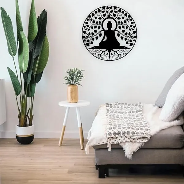 Black_Buddha_Round_Wall_Art,_Powder_Coated_Wall_Art,_Iron_Laser_Cut_Frame_Wall_Decoration_Cutout,_Hanging_-_Home,_Bedroom,_Living_Area,_Office,_Cafe_Decor_(40X40X15_Cm)