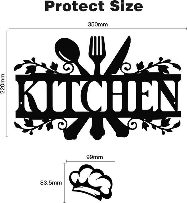 Black_Kitchen_Metal_Sign_Wall_Art_|_35_X_20_X_0.5_Cm
