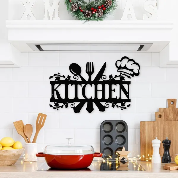 Black_Kitchen_Metal_Sign_Wall_Art_|_35_X_20_X_0.5_Cm
