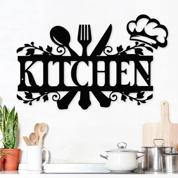 Black_Kitchen_Metal_Sign_Wall_Art_|_35_X_20_X_0.5_Cm
