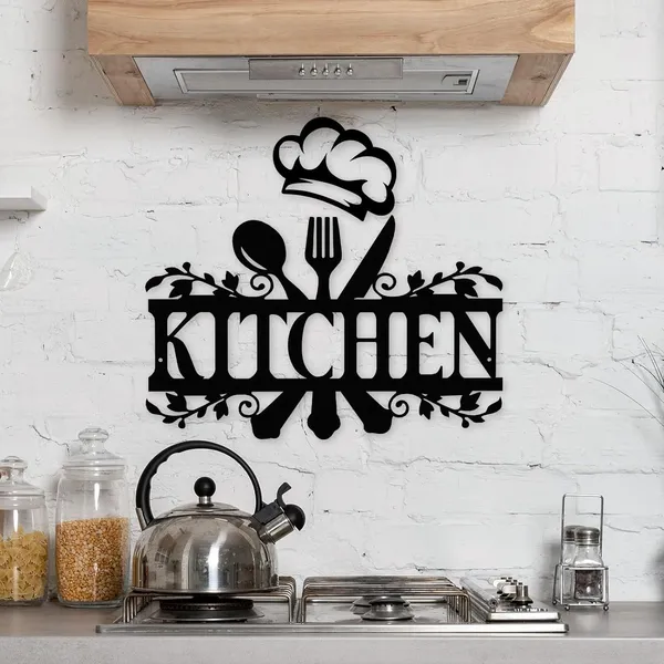 Black_Kitchen_Metal_Sign_Wall_Art_|_35_X_20_X_0.5_Cm