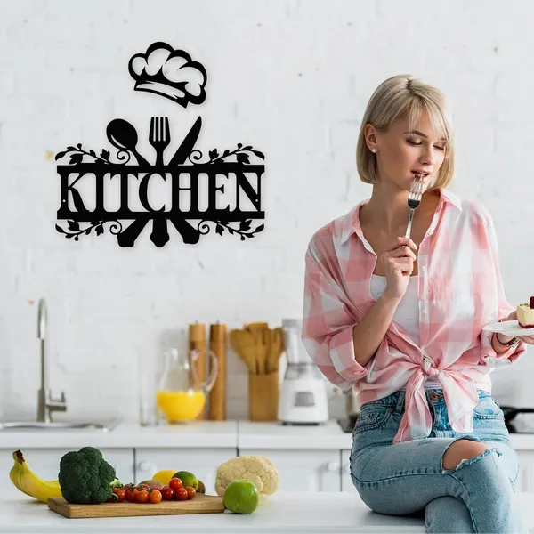 Black_Kitchen_Metal_Sign_Wall_Art_|_35_X_20_X_0.5_Cm