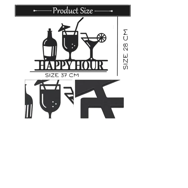 Black_Happy_Hour_Metal_Bar_Sign_|_37L_X_28W_Cm
