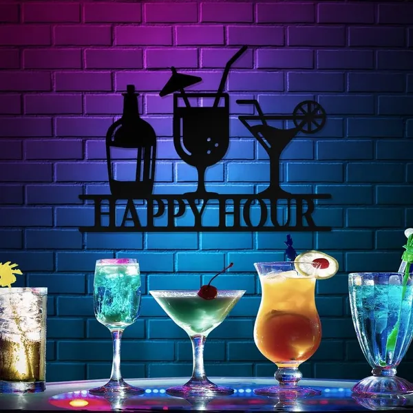 Black_Happy_Hour_Metal_Bar_Sign_|_37L_X_28W_Cm