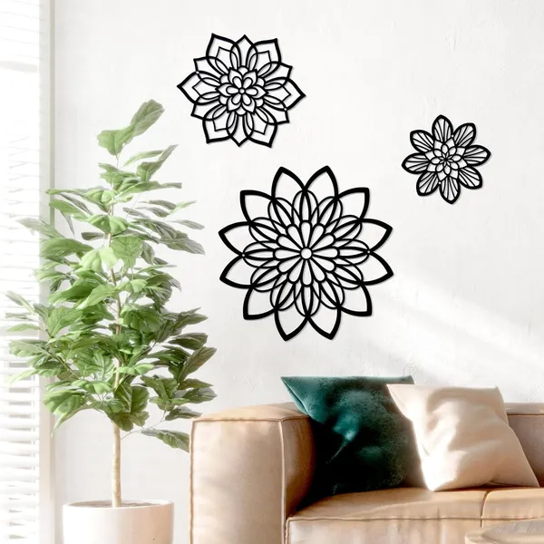 Black_3_Pieces_Metal_Flowers_Wall_Decor_|_30L_X_30W_Cm