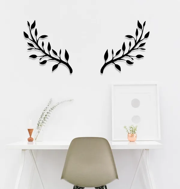 Black_2_Pieces_Metal_Tree_Leaf_Wall_Decor_|_37L_X_18W_Cm