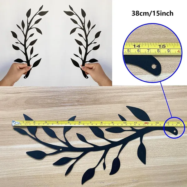 Black_2_Pieces_Metal_Tree_Leaf_Wall_Decor_|_37L_X_18W_Cm