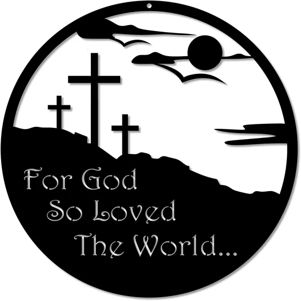 Black_For_God_So_Loved_The_World_Metal_Wall_Sign_|_24L_X_14W_Cm