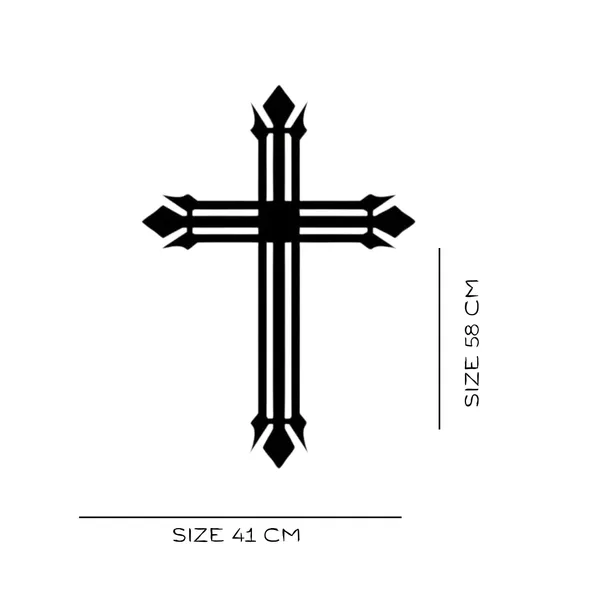 Black_Elegant_Christian_Cross_Metal_Wall_Art_|_58L_X_41W_Cm