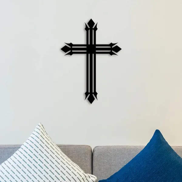 Black_Elegant_Christian_Cross_Metal_Wall_Art_|_58L_X_41W_Cm