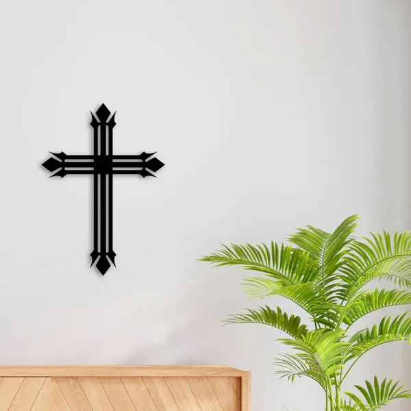 Black_Elegant_Christian_Cross_Metal_Wall_Art_|_58L_X_41W_Cm