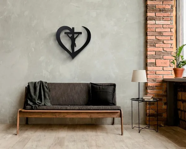Black_Crucifixion_Of_Jesus_In_Abstract_Heart_Wall_Decor_|_42L_X_40W_Cm