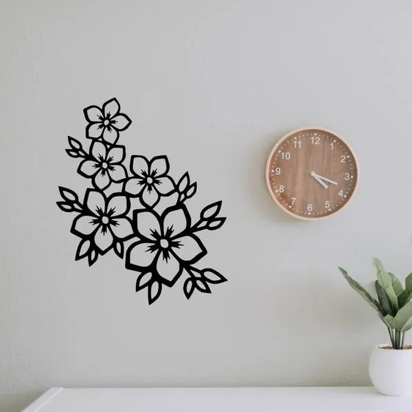 Black_Decorative_Flowers_Wall_Art_|_30L_X_30W_Cm