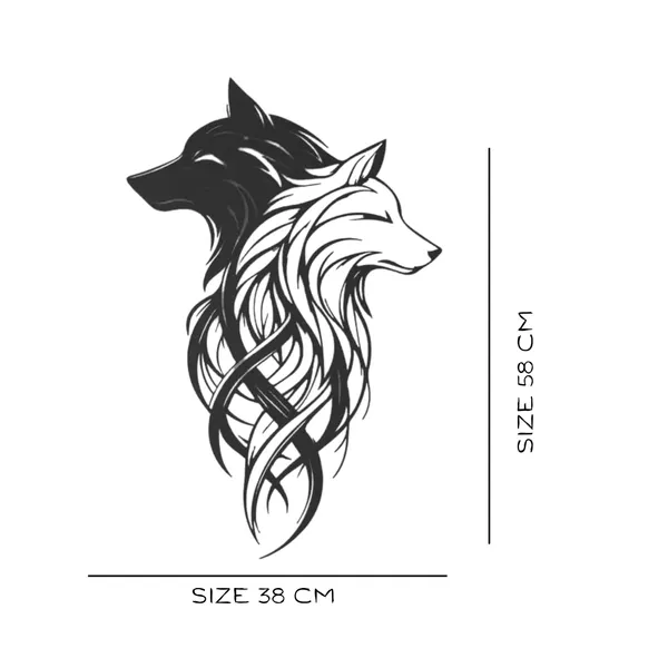 Black_Two_Wolves_Metal_Wall_Art_|_58L_X_38W_Cm