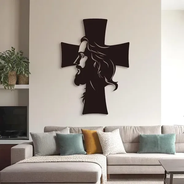 Black_Metal_Wall_Art,_Metal_Jesus_Wall_Decor,_Metal_Jesus_And_The_Cross_Decor,Large_Jesus_Metal_Wall_Art,_Christian_Home_Decor,_Jesus_Cross_Decor_(50X33X15_Cm)