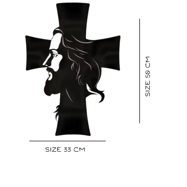Black_Metal_Wall_Art,_Metal_Jesus_Wall_Decor,_Metal_Jesus_And_The_Cross_Decor,Large_Jesus_Metal_Wall_Art,_Christian_Home_Decor,_Jesus_Cross_Decor_(50X33X15_Cm)