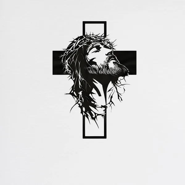 Black_Metal_Wall_Art,_Metal_Jesus_Wall_Decor,_Metal_Jesus_And_The_Cross_Decor,Large_Jesus_Metal_Wall_Art,_Christian_Home_Decor,_Jesus,_The_Cross_(57X43X15_Cm)