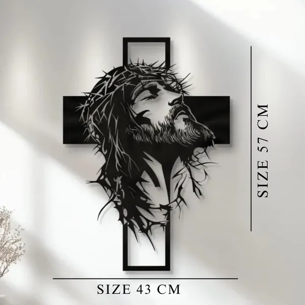 Black_Metal_Wall_Art,_Metal_Jesus_Wall_Decor,_Metal_Jesus_And_The_Cross_Decor,Large_Jesus_Metal_Wall_Art,_Christian_Home_Decor,_Jesus,_The_Cross_(57X43X15_Cm)