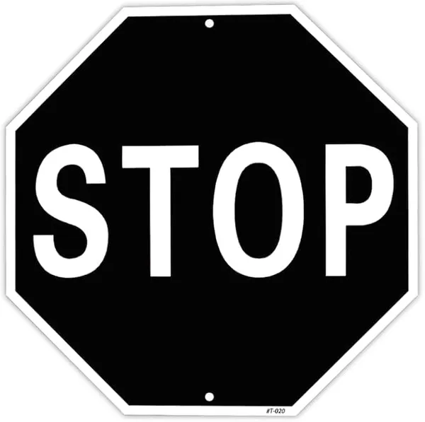 Black_Aluminium_Wall_Artclassic_Stop_Road_Sign_Decor_|_30L_X_30W_Cm