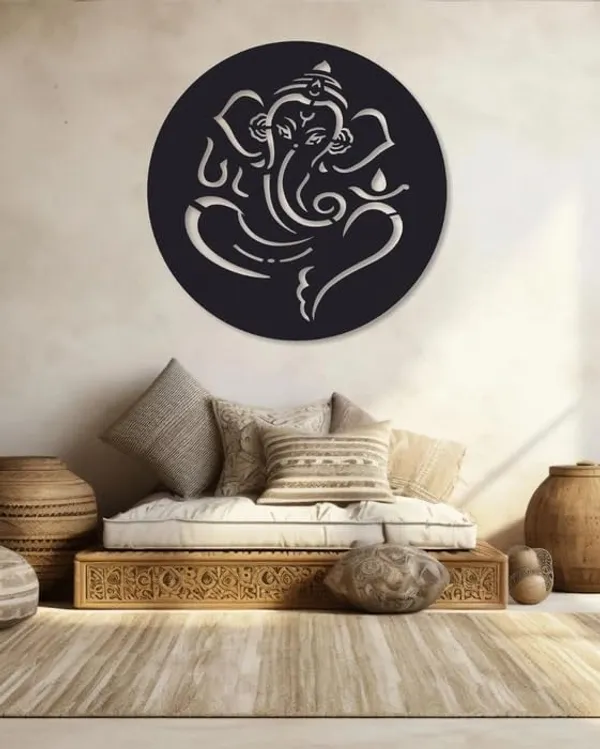 Black_Ganeshas_Grace_Metal_Wall_Art_|_50L_X_50W_Cm