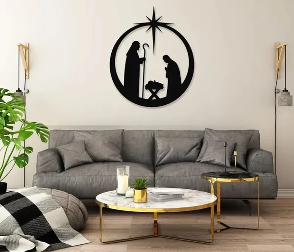 Black_Nativity_Metal_Wall_Art_|_60L_X_33W_Cm