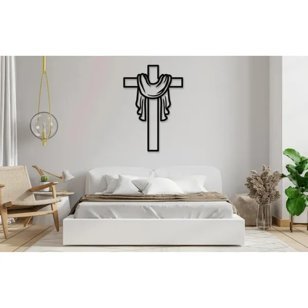 Black_Cross_Metal_Wall_Art_|_40L_X_27W_Cm