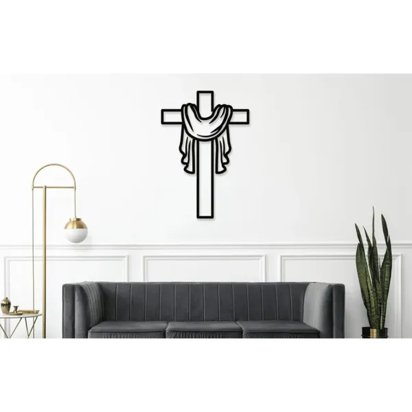 Black_Cross_Metal_Wall_Art_|_40L_X_27W_Cm