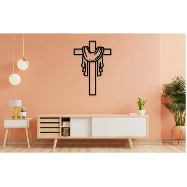 Black_Cross_Metal_Wall_Art_|_40L_X_27W_Cm