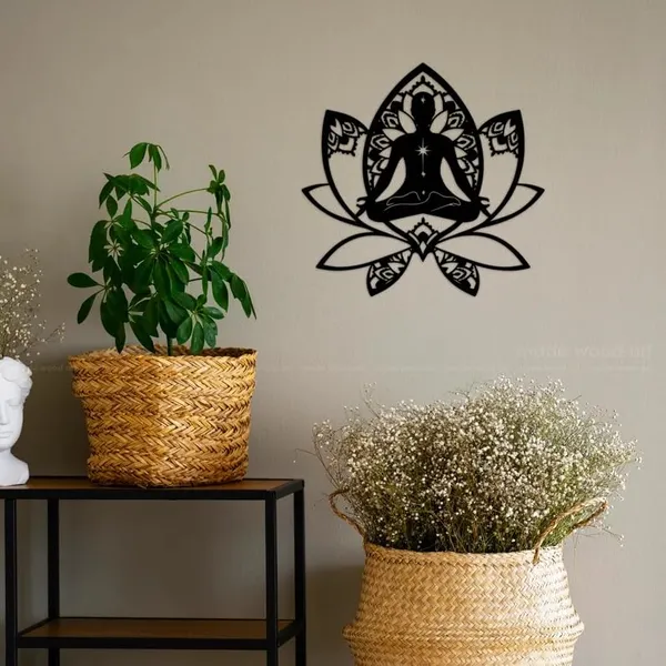 Black_Buddha_Wall_Art,_Lotus_Flower,_Meditation_Decor,_Metal_Mandala,_Zen_Wall_Art,_Chakra_Wall_Hanging,_Spiritual_Wall_Art,_Yoga_Gifts