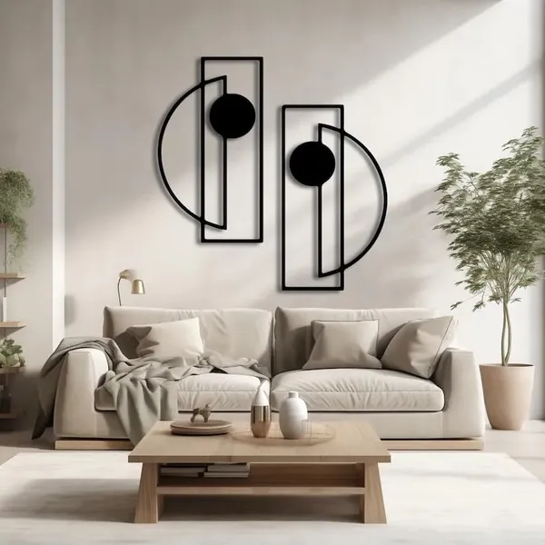Black_Set_Of_2_Metal_Modern_Wall_Art_|_40L_X_22W_Cm