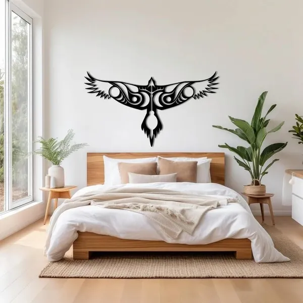 Black_Handmade_Modern_Bird_Metal_Wall_Art_|_58L_X_32W_Cm