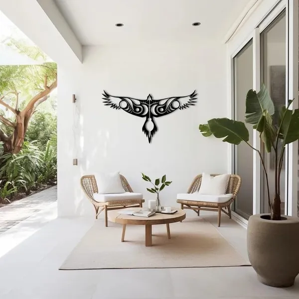 Black_Handmade_Modern_Bird_Metal_Wall_Art_|_58L_X_32W_Cm