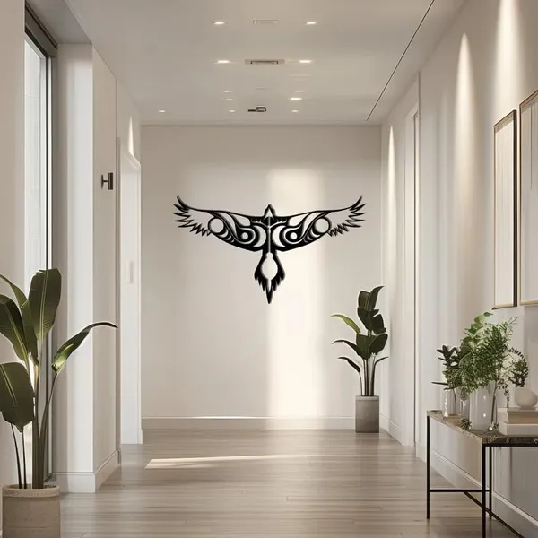 Black_Handmade_Modern_Bird_Metal_Wall_Art_|_58L_X_32W_Cm