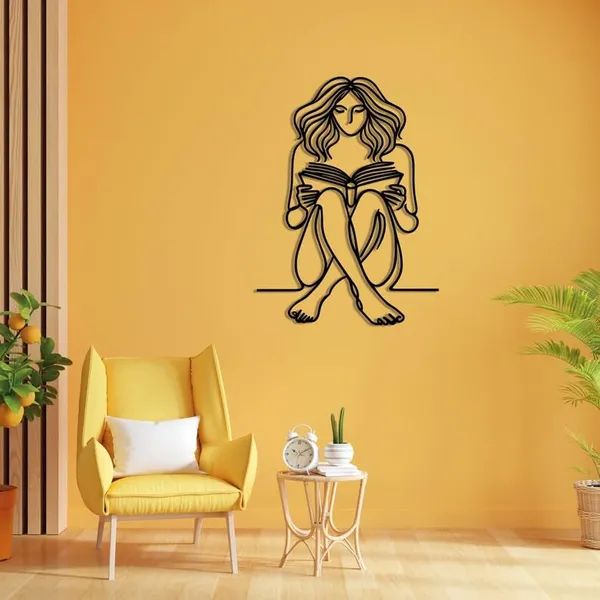 Black_Bookish_Girl_Minimalist_Line_Art_|_50L_X_27W_Cm