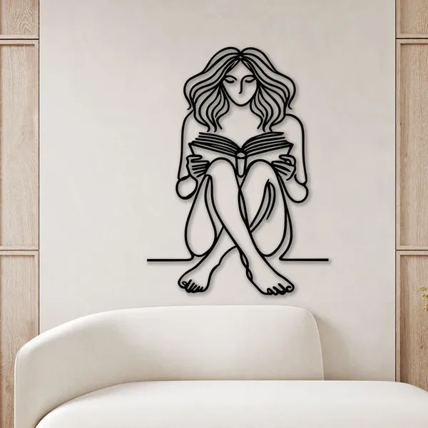 Black_Bookish_Girl_Minimalist_Line_Art_|_50L_X_27W_Cm