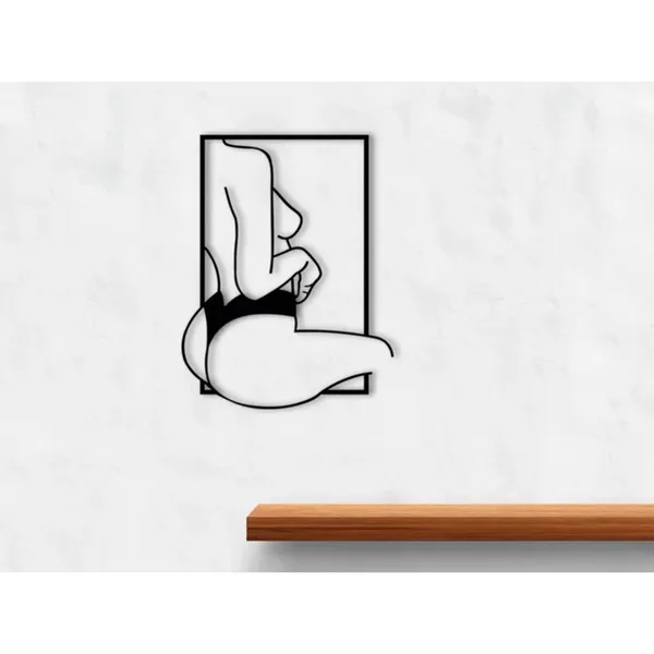 Black_Metal_Woman_Shape_Wall_Art_|_45L_X_35W_Cm