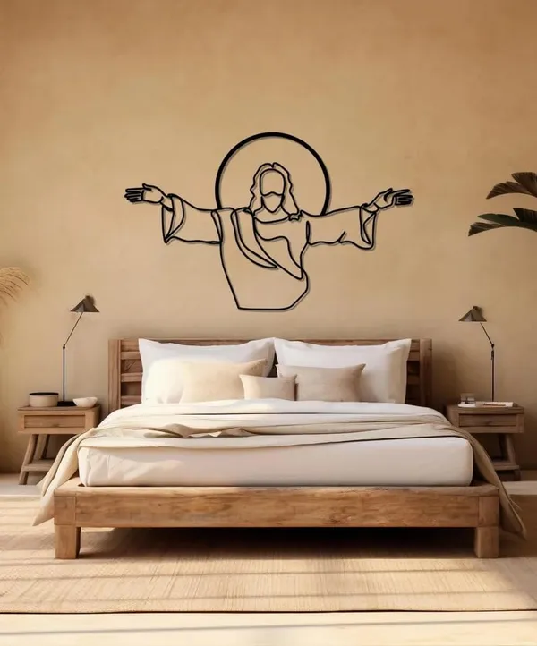 Black_Jesus_Line_Metal_Wall_Art,_|_60L_X_33W_Cm