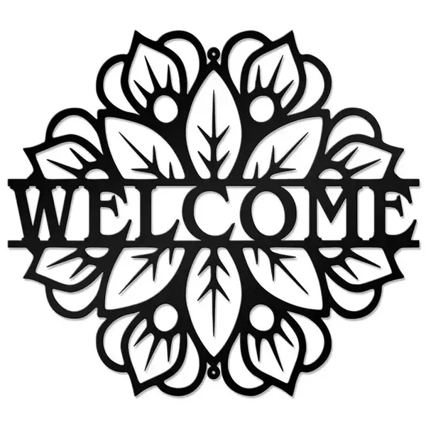 Black_Personalized_Welcome_Metal_Name_Sign_Home_Decor_|_60L_X_40W_Cm