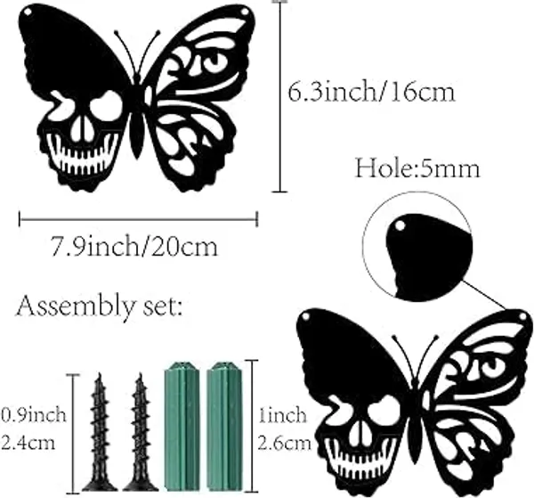 Black_Metal_Wall_Art_Butterfly_Skull_Decor_Wall_Hanging_|_20.1L_X_16W_Cm